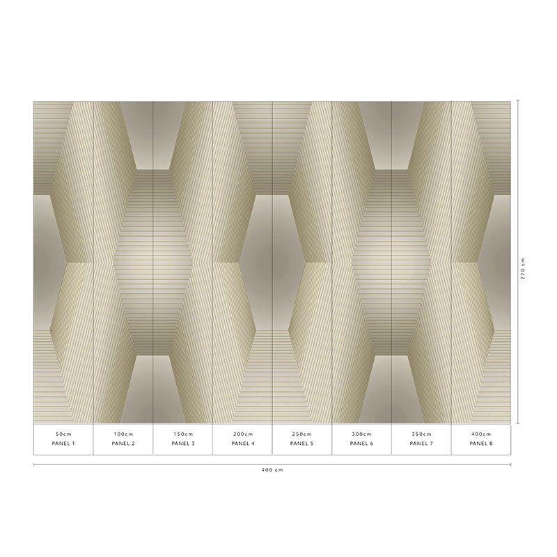 Digitaldruck-Tapete Beige, Creme, Gold, Kupfer, Grau, Silber Guido Maria Kretschmer (224710)