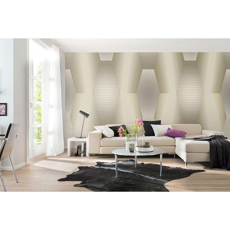 Digitaldruck-Tapete Beige, Creme, Gold, Kupfer, Grau, Silber Guido Maria Kretschmer (224710)