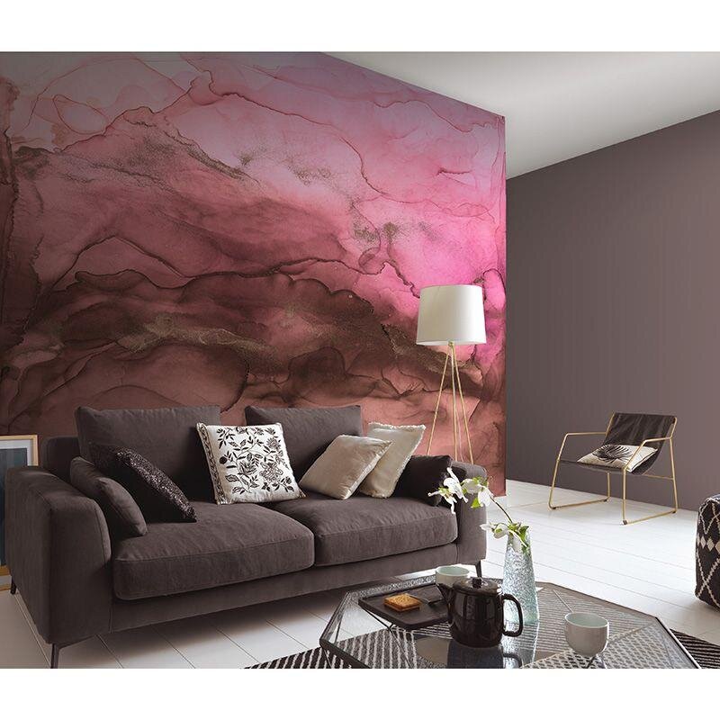 Digitaldruck-Tapete Pink, Rosa, Rose, Schwarz, Anthrazit Guido Maria Kretschmer (224520)