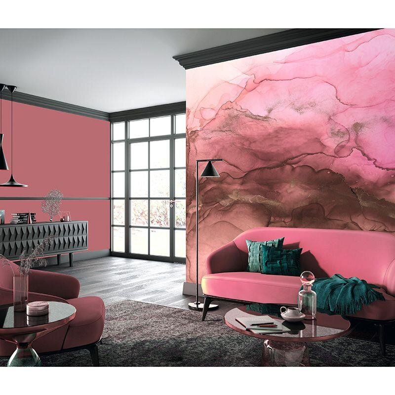 Digitaldruck-Tapete Pink, Rosa, Rose, Schwarz, Anthrazit Guido Maria Kretschmer (224520)