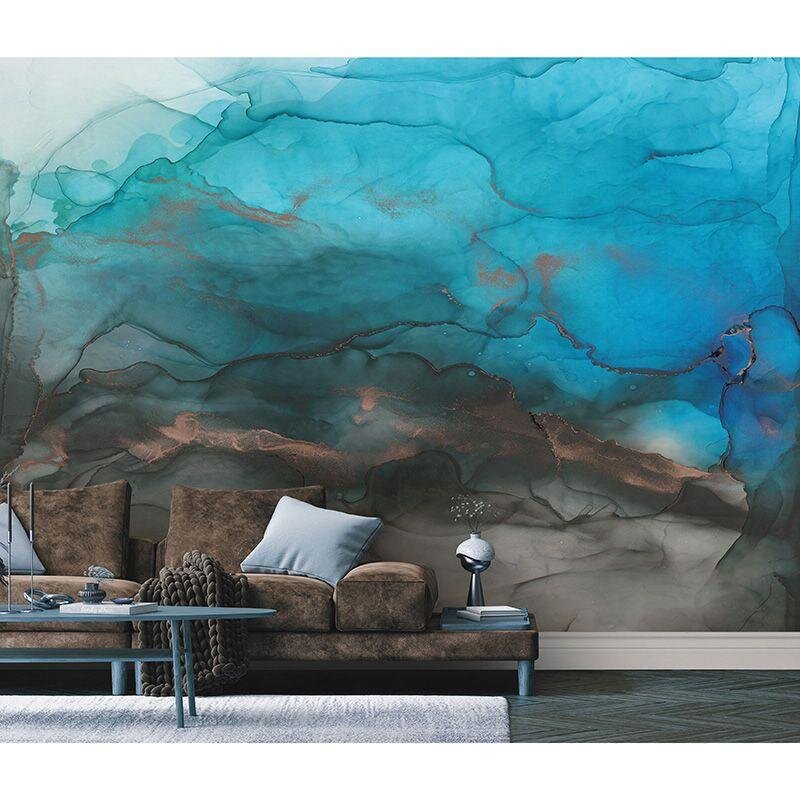 Digitaldruck-Tapete Blau, Schwarz, Anthrazit, Türkis Guido Maria Kretschmer (224510)