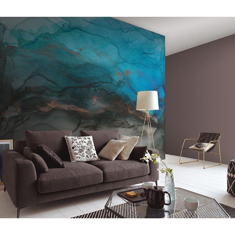 Digitaldruck-Tapete Blau, Schwarz, Anthrazit, Türkis Guido Maria Kretschmer (224510)