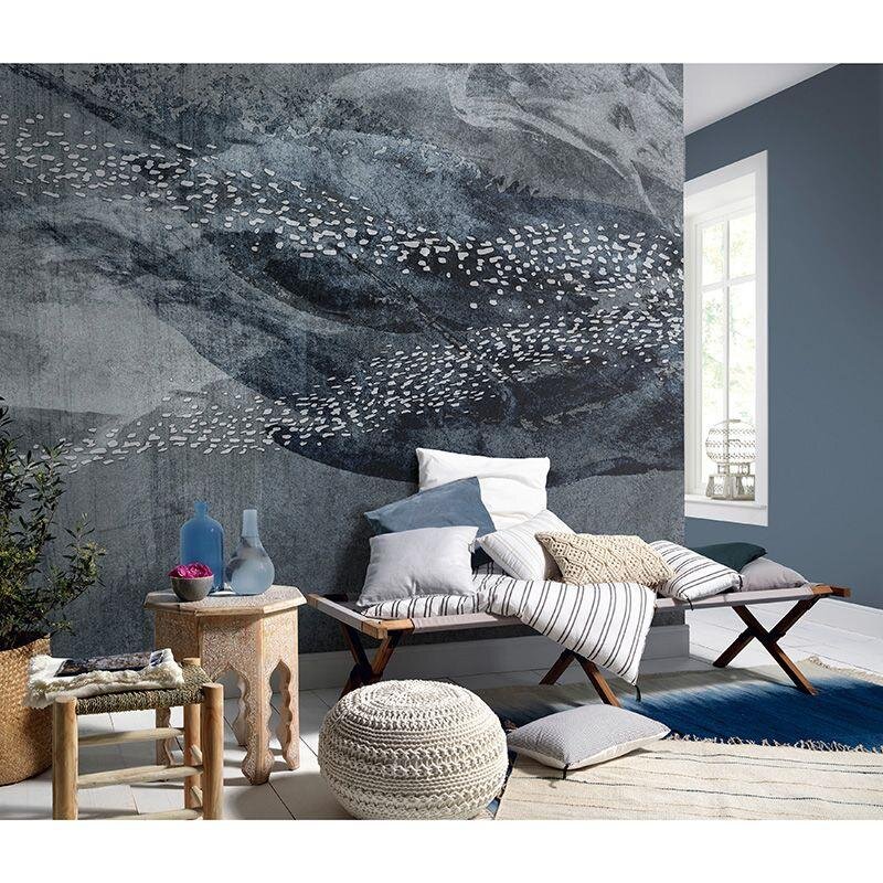 Digitaldruck-Tapete Grau, Silber, Schwarz, Anthrazit Guido Maria Kretschmer (223725)