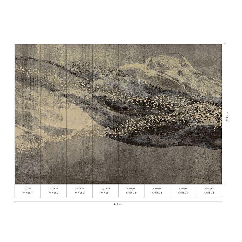 Digitaldruck-Tapete Braun, Gold, Kupfer, Schwarz, Anthrazit Guido Maria Kretschmer (223710)