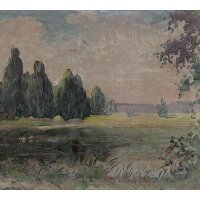 Digitaldruck-Tapete Blau, Braun, Gr&uuml;n Guido Maria...