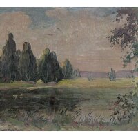 Digitaldruck-Tapete Blau, Braun, Gr&uuml;n Guido Maria...