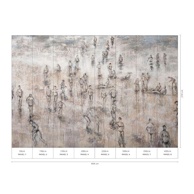 Digitaldruck-Tapete Braun, Grau, Silber Guido Maria Kretschmer (223010)