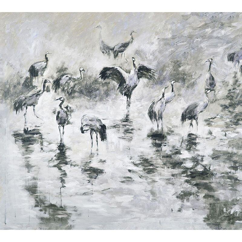 Digitaldruck-Tapete Grau, Silber, Grün Guido Maria Kretschmer (222925)