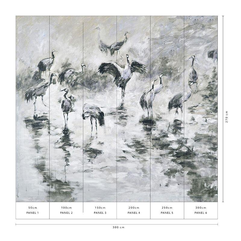 Digitaldruck-Tapete Grau, Silber, Grün Guido Maria Kretschmer (222925)