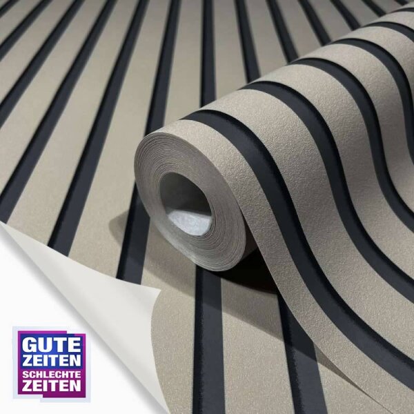 Tapete GZSZ Greige, Schwarz, Anthrazit Marburg Vliestapete (34829)
