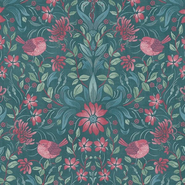 Tapete Blau, Grün, Petrol, Pink AS-Creation Vliestapete (390754)