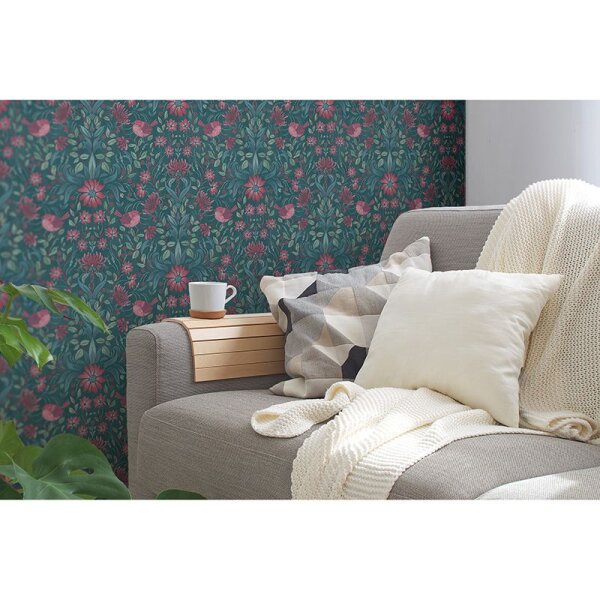 Tapete Blau, Grün, Petrol, Pink AS-Creation Vliestapete (390754)