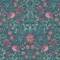 Tapete Blau, Gr&uuml;n, Petrol, Pink AS-Creation...