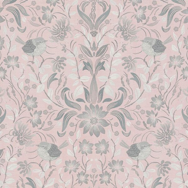 Tapete Grau, Silber, Rosa, Rose AS-Creation Vliestapete (390752)