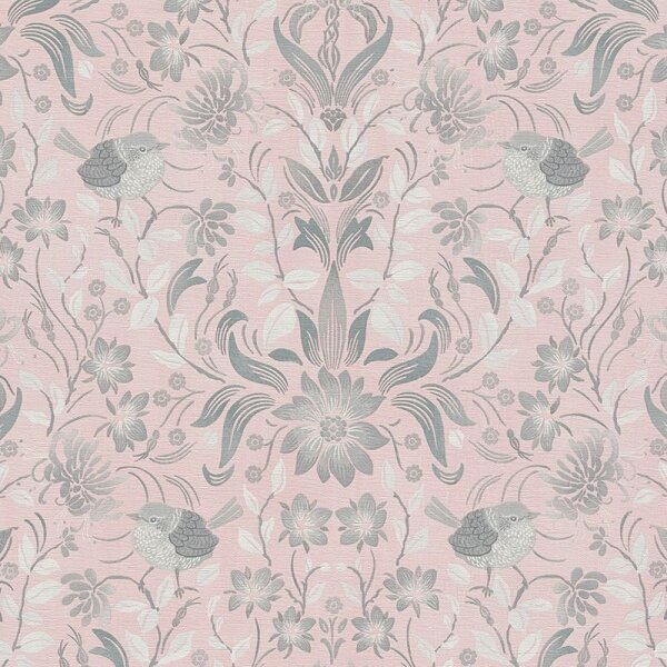 Tapete Grau, Silber, Rosa, Rose AS-Creation Vliestapete (390752)