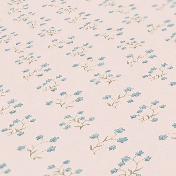 Tapete Blau, Rosa, Rose AS-Creation Vliestapete (390742)