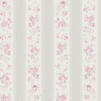 Tapete Grau, Silber, Rosa, Rose, Wei&szlig; AS-Creation...