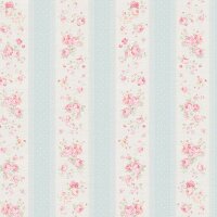 Tapete Blau, Rosa, Rose, Wei&szlig; AS-Creation...