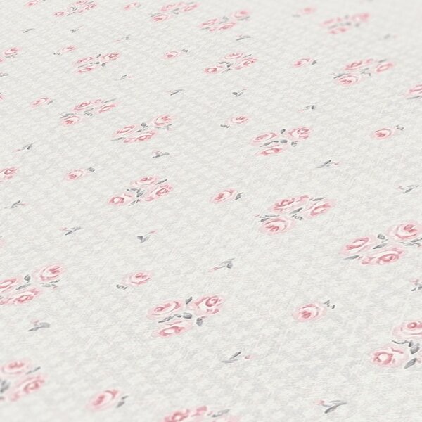 Tapete Grau, Silber, Rosa, Rose AS-Creation Vliestapete (390673)