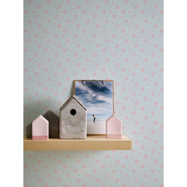 Tapete Blau, Rosa, Rose AS-Creation Vliestapete (390671)