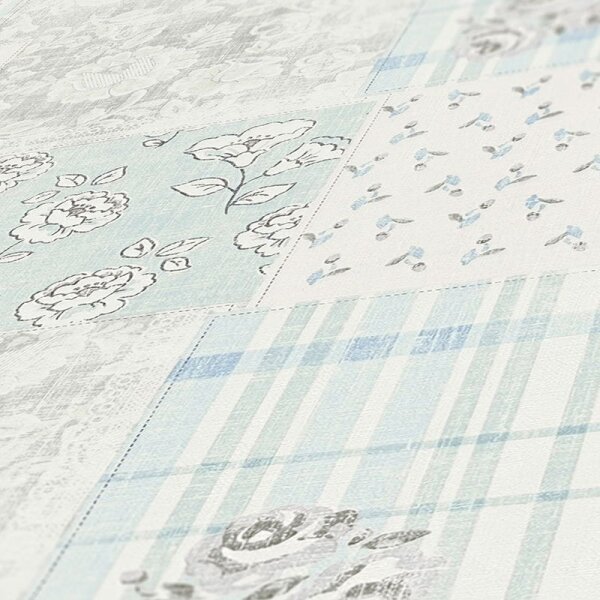 Tapete Blau, Grau, Silber AS-Creation Vliestapete (390664)