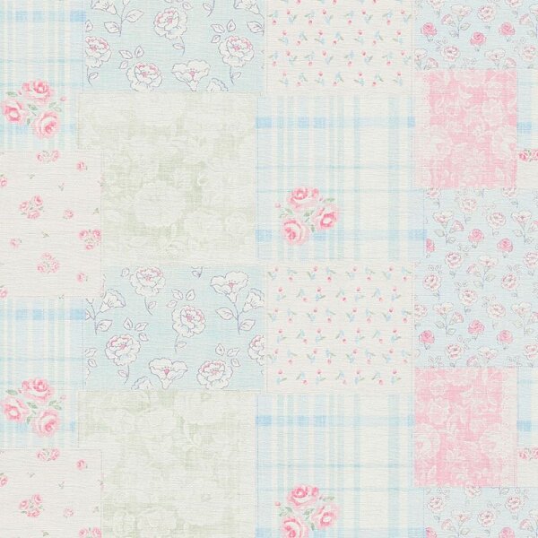 Tapete Blau, Grün, Rosa, Rose AS-Creation Vliestapete (390661)