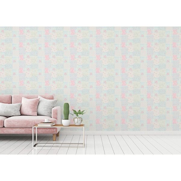 Tapete Blau, Grün, Rosa, Rose AS-Creation Vliestapete (390661)