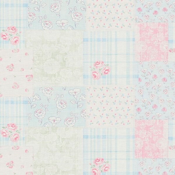 Tapete Blau, Grün, Rosa, Rose AS-Creation Vliestapete (390661)