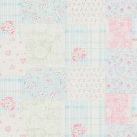 Tapete Blau, Gr&uuml;n, Rosa, Rose AS-Creation...