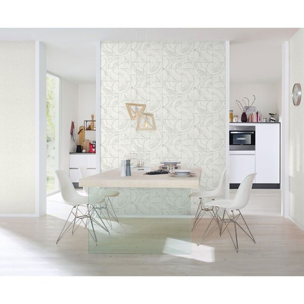 Tapete Weiß Rasch Vliestapete (649314)