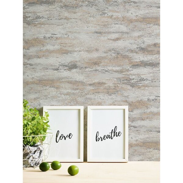 Tapete Gold, Kupfer, Grau, Silber innova Vliestapete (390415)