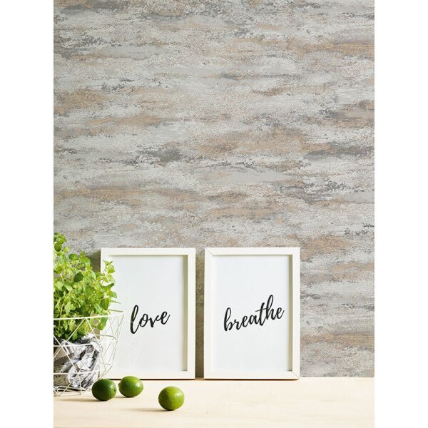 Tapete Gold, Kupfer, Grau, Silber innova Vliestapete (390415)