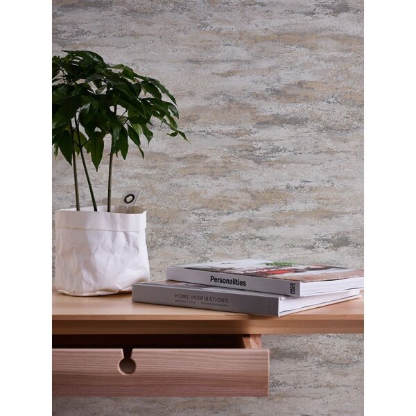 Tapete Gold, Kupfer, Grau, Silber innova Vliestapete (390415)