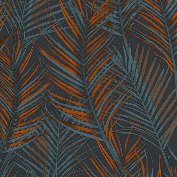 Tapete Grau, Silber, Orange, Schwarz innova Vliestapete (390386)