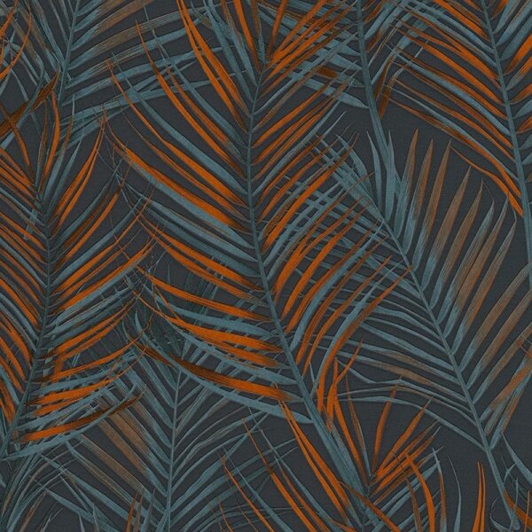 Tapete Grau, Silber, Orange, Schwarz innova Vliestapete (390386)