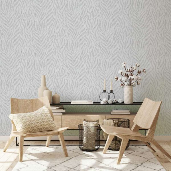 Tapete GZSZ Grau, Silber, Weiß Marburg Vliestapete (34815)