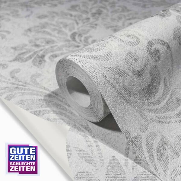Tapete GZSZ Grau, Silber, Weiß Marburg Vliestapete (34813)