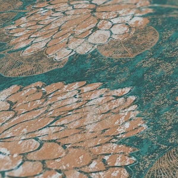 Tapete Blau, Braun, Grün, Petrol innova Vliestapete (390254)