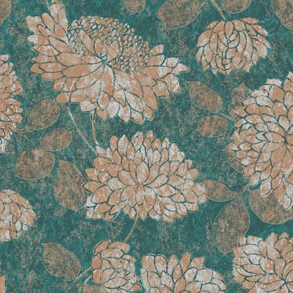 Tapete Blau, Braun, Grün, Petrol innova Vliestapete (390254)