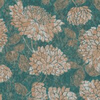 Tapete Blau, Braun, Gr&uuml;n, Petrol innova Vliestapete...