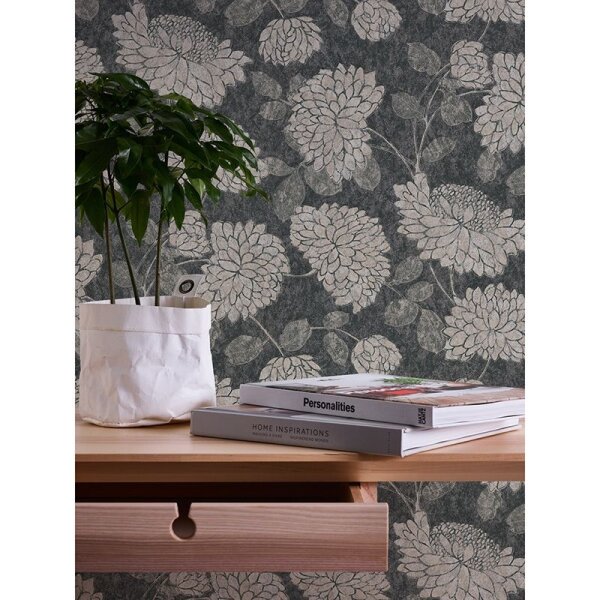 Tapete Beige, Creme, Schwarz, Anthrazit innova Vliestapete (390253)