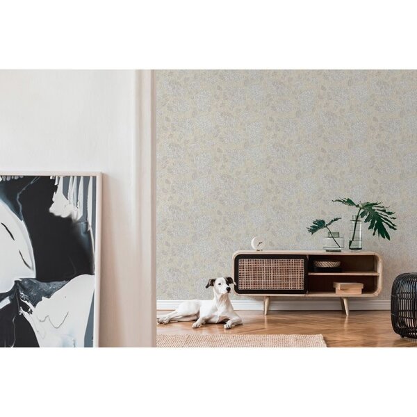 Tapete Beige, Creme, Grau, Silber innova Vliestapete (390252)