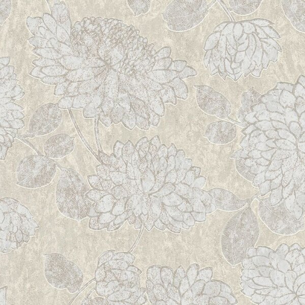 Tapete Beige, Creme, Grau, Silber innova Vliestapete (390252)