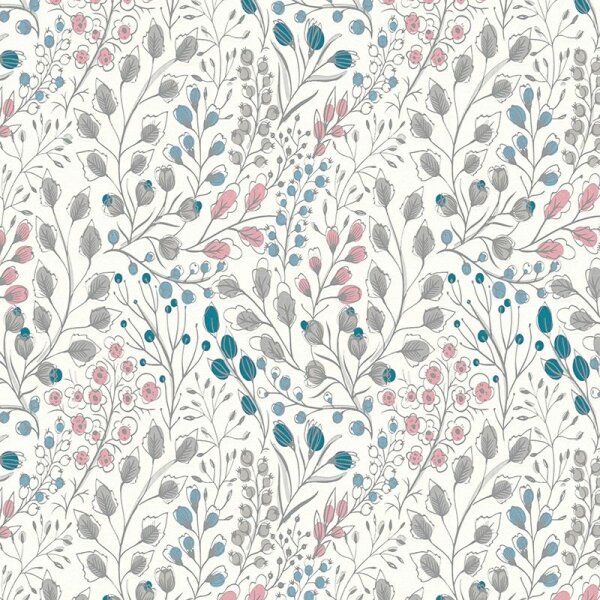 Tapete Bunt, Grau, Silber, Weiß innova Vliestapete (388472)