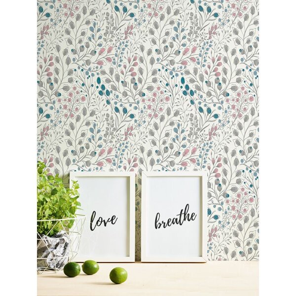 Tapete Bunt, Grau, Silber, Weiß innova Vliestapete (388472)