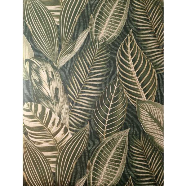 Tapete Gold, Kupfer, Grün Rasch Vliestapete (751826)