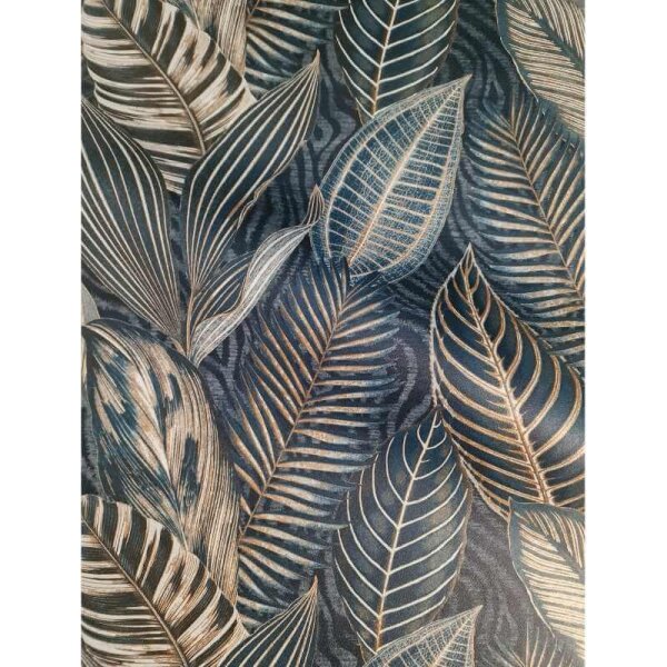 Tapete Blau, Gold, Kupfer, Grün, Petrol Rasch Vliestapete (751840)