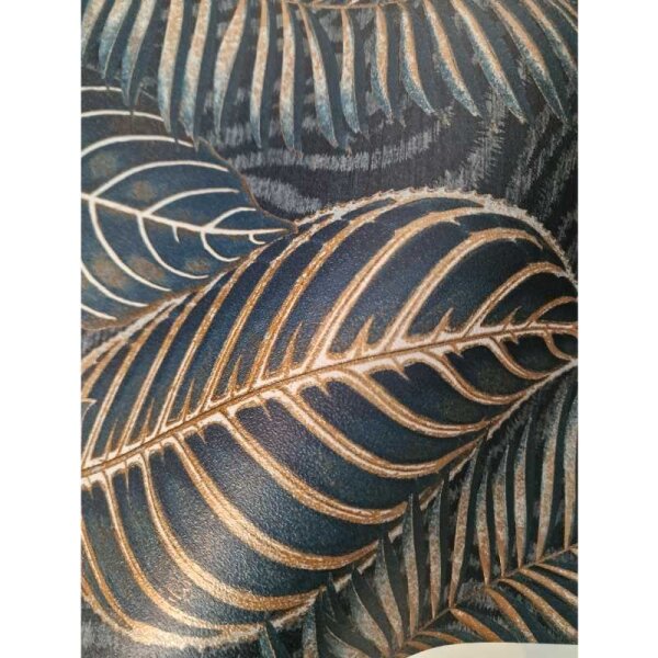 Tapete Blau, Gold, Kupfer, Grün, Petrol Rasch Vliestapete (751840)