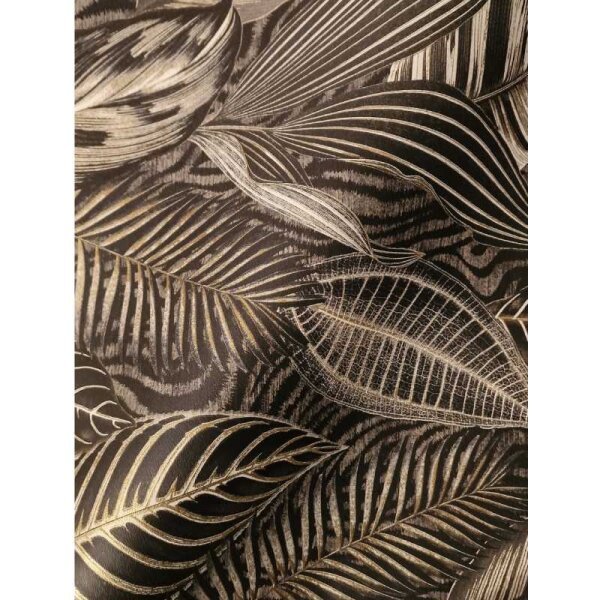 Tapete Gold, Kupfer, Schwarz, Anthrazit Rasch Vliestapete (751833)