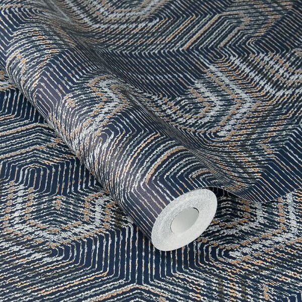 Tapete Blau, Braun, Grün, Petrol Rasch Vliestapete (751949)